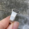 Kufi Allah Signet Ring, Sterling Silver Signet Ring, God Ring, Hexagon Signet Ring, Geometric Ring, Islamic Jewelry - Königlicher Siegelring