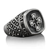 Cross Handmade Sterling Silver Men Signet Ring, Cross Christian Signet Ring, Cross Silver Men Jewelry, Ring for men, Silver Christian Gift - Königlicher Siegelring