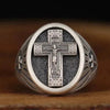 SIEGELRING KREUZ JESUS SILBER : EIN EINZIGARTIGES SPIRITUELLES SCHMUCKSTÜCK - Königlicher Siegelring