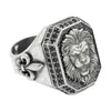 SIEGELRING LÖWE AUS STERLING SILBER FÜR HERREN GRAVIERT MIT DETAILS - Königlicher Siegelring