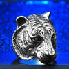 SIEGELRING LÖWENKOPF HERREN EDELSTAHL FARBE SILBER GOLD SCHWARZ - Königlicher Siegelring