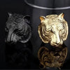SIEGELRING LÖWENKOPF HERREN EDELSTAHL FARBE SILBER GOLD SCHWARZ - Königlicher Siegelring