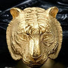 SIEGELRING LÖWENKOPF HERREN EDELSTAHL FARBE SILBER GOLD SCHWARZ - Königlicher Siegelring