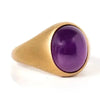 SIEGELRING MIT STEIN : AMETHYST-STEIN - VINTAGE BOHO SCHMUCK RING HERREN - Königlicher Siegelring