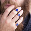 SIEGELRING MIT STEIN : LAPIS LAZULI IN MASSIVEM GOLD - HERRENRING - Königlicher Siegelring