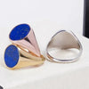 SIEGELRING MIT STEIN : LAPIS LAZULI IN MASSIVEM GOLD - HERRENRING - Königlicher Siegelring