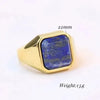 Siegelring mit Stein - Lapis Lazuli Ring - Königlicher Siegelring