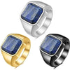 Siegelring mit Stein - Lapis Lazuli Ring - Königlicher Siegelring