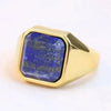 Siegelring mit Stein - Lapis Lazuli Ring - Königlicher Siegelring