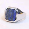 Siegelring mit Stein - Lapis Lazuli Ring - Königlicher Siegelring