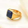 Siegelring mit Stein - Lapis Lazuli Ring - Königlicher Siegelring