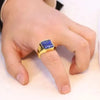 Siegelring mit Stein - Lapis Lazuli Ring - Königlicher Siegelring
