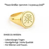 SIEGELRING OHNE STEIN, 14 KARAT GOLD, ORTHODOXER SCHMUCK, ALPHA UND OMEGA RING FÜR HERREN UND DAMEN - Königlicher Siegelring