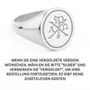 SIEGELRING OHNE STEIN, 14 KARAT GOLD, ORTHODOXER SCHMUCK, ALPHA UND OMEGA RING FÜR HERREN UND DAMEN - Königlicher Siegelring