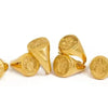 SIEGELRING PERSONALISIEREN : 14K MASSIVEM GOLD HERRENRING MIT FAMILIENWAPPEN - Königlicher Siegelring