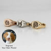 Siegelring Personalisieren Tierfoto Graviert - Ring mit Foto - Königlicher Siegelring