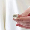 SIEGELRING PERSONALISIERTE DREI INITIALEN SILBER GOLD PLATED - Königlicher Siegelring