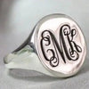 SIEGELRING PERSONALISIERTE DREI INITIALEN SILBER GOLD PLATED - Königlicher Siegelring