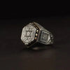 Sterling Silver Prophet Solomon Seal Men Ring, Abjad Table Ring, Star of David Men Ring, King Solomon Symbol Ring, Judah Star Signet Ring - Königlicher Siegelring