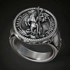Siegelring - Sankt Georg Und Der Drache | Handgefertigter Ring - Königlicher Siegelring