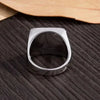 SIEGELRING SCHWARZ QUADRATISCH AUS SILBER MIT EMAILLE-FINISH - Königlicher Siegelring