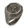 SIEGELRING SILBER CHRISTLICHE UND KATHOLISCHE SYMBOL ST. GEORGE - Königlicher Siegelring