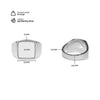 SIEGELRING SILBER HERREN - HANDGEFERTIGTER RING MIT EDELSTEINEN - Königlicher Siegelring
