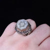 SIEGELRING SILBER MIT ACHTECKIGEM SIEGEL VON SALOMON - Königlicher Siegelring