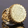 SIEGELRING VON SALOMON IN 14K GOLD PLATED : EIN AUSSERGEWÖHNLICHES SCHMUCKSTÜCK - Königlicher Siegelring