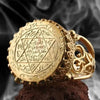 SIEGELRING VON SALOMON IN 14K GOLD PLATED : EIN AUSSERGEWÖHNLICHES SCHMUCKSTÜCK - Königlicher Siegelring