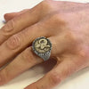 Siegelring Widderkopf Silber Massiv - Ein einzigartiger Ring - Königlicher Siegelring