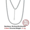 SILBERKETTE DAMEN - 925 ECHTE SILBER HALSKETTE MIT KUBISCHEM ZIRKONIA - Königlicher Siegelring