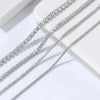 SILBERKETTE DAMEN - 925 ECHTE SILBER HALSKETTE MIT KUBISCHEM ZIRKONIA - Königlicher Siegelring
