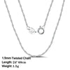 SILBERKETTE DAMEN HERREN - 925 ECHTE SILBER GEDREHTE KETTE - Königlicher Siegelring