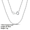SILBERKETTE DAMEN HERREN - 925 ECHTE SILBER GEDREHTE KETTE - Königlicher Siegelring