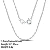 SILBERKETTE DAMEN HERREN - 925 ECHTE SILBER GEDREHTE KETTE - Königlicher Siegelring