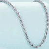 SILBERKETTE DAMEN & HERREN - 925 STERLING ECHT SILBER GEDREHTES SILBERCOLLIER - PLATINIERT - Königlicher Siegelring