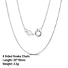 SILBERKETTE DAMEN HERREN - ECHTE 925 SILBER - SCHLANGENKETTE (40CM, 45CM, 50CM) - Königlicher Siegelring