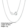 SILBERKETTE DAMEN HERREN - ECHTE 925 SILBER - SCHLANGENKETTE (40CM, 45CM, 50CM) - Königlicher Siegelring