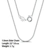 SILBERKETTE DAMEN HERREN - ECHTE 925 SILBER SEITENKETTE - Königlicher Siegelring