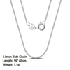 SILBERKETTE DAMEN HERREN - ECHTE 925 SILBER SEITENKETTE - Königlicher Siegelring