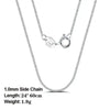SILBERKETTE DAMEN HERREN - ECHTE 925 SILBER SEITENKETTE - Königlicher Siegelring