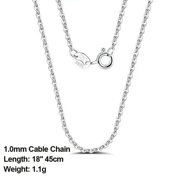 SILBERKETTE FÜR HERREN UND DAMEN - ECHTE 925 SILBER KABELKETTE - Königlicher Siegelring