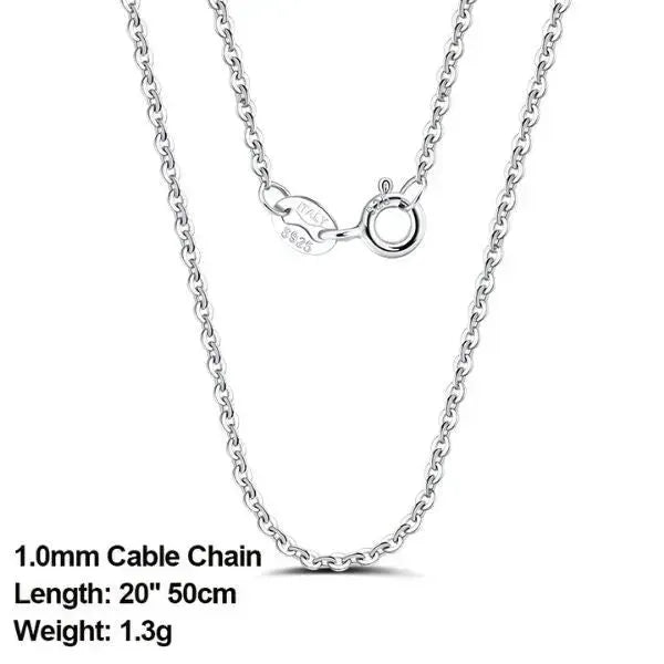 SILBERKETTE FÜR HERREN UND DAMEN - ECHTE 925 SILBER KABELKETTE - Königlicher Siegelring
