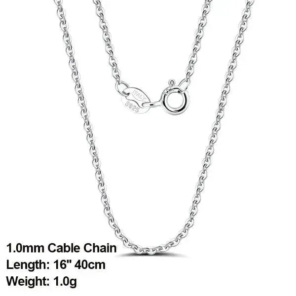 SILBERKETTE FÜR HERREN UND DAMEN - ECHTE 925 SILBER KABELKETTE - Königlicher Siegelring