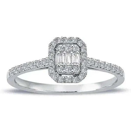 Verheißungsring Diamant Baguette 0,25 Karat- Verkörperte Eleganz - Königlicher Siegelring