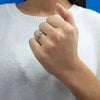 Verlobungsring aus 14 Karat Weiß Gold - Ein Symbol der ewigen Liebe - Königlicher Siegelring