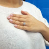 Verlobungsringe - 14 Karat Weißgold mit 31 funkelnden Diamanten - Königlicher Siegelring