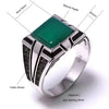 SIEGELRING HERREN SILBER GRAVIERT ONYX STEIN - Königlicher Siegelring