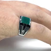 SIEGELRING HERREN SILBER GRAVIERT ONYX STEIN - Königlicher Siegelring